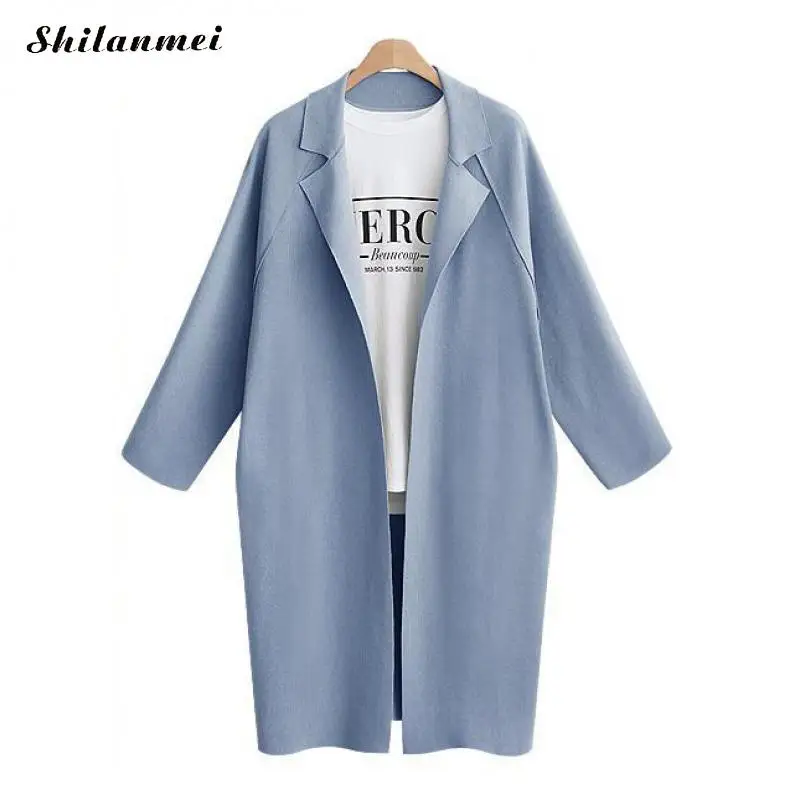 2018 New Fashion Autumn Winter Coat Women Outerwear Blends Long Sleeve Turn-Down Collar Long Cardigan Solid Femininas Jacket
2018 New Fashion Autumn Winter Coat Women Outerwear Blends Long Sleeve Turn-Down Collar Long Cardigan Solid Femininas Jacket
