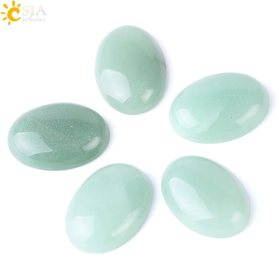 CSJA 1PC Natural Green Aventurine Cabochon Beads 10x14mm to 30x40mm Gem Stone for DIY Handmade Crafts Jewelry Earrings Ring F507
CSJA 1PC Natural Green Aventurine Cabochon Beads 10x14mm to 30x40mm Gem Stone for DIY Handmade Crafts Jewelry Earrings Ring F507