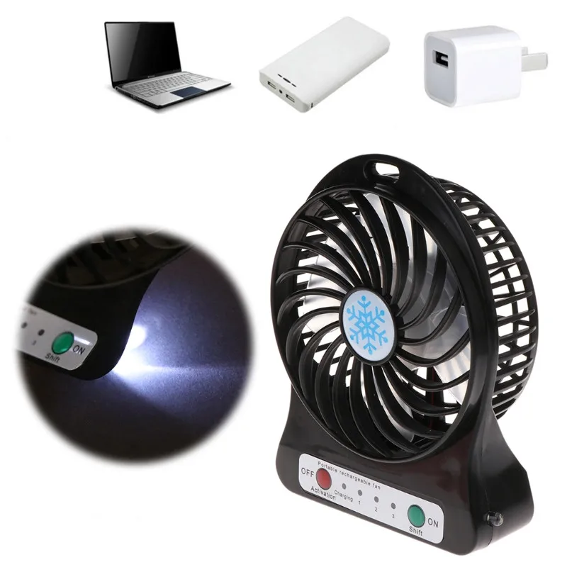 Portable USB Fan Cooler 5W Outdoor LED Light Fan Air Cooler Desk USB Fan Without 18650 Battery
Portable USB Fan Cooler 5W Outdoor LED Light Fan Air Cooler Desk USB Fan Without 18650 Battery