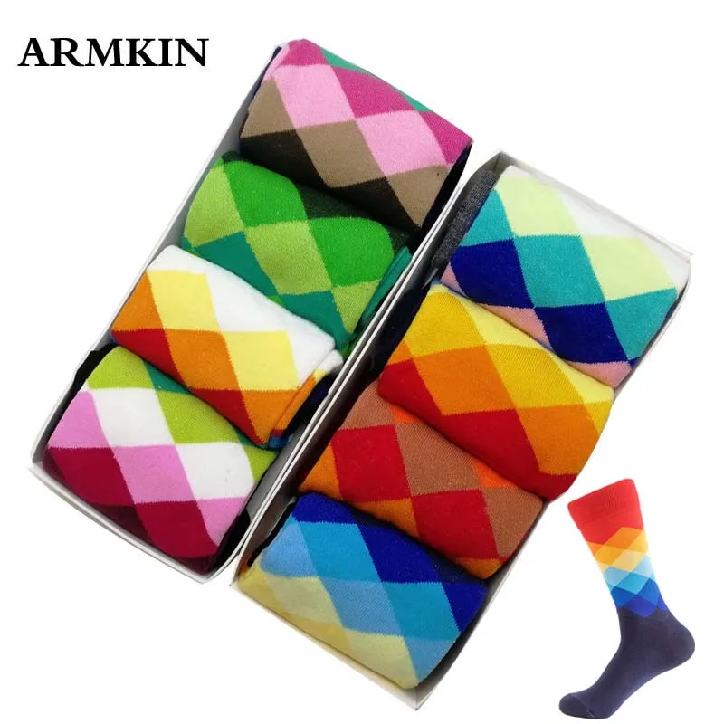 ARMKIN 4 Pairs/lot Vintage Business men Socks Cotton Colorful calcetines hombre Happy socks HipHop Soft Sokken Fashion weed sock
ARMKIN 4 Pairs/lot Vintage Business men Socks Cotton Colorful calcetines hombre Happy socks HipHop Soft Sokken Fashion weed sock