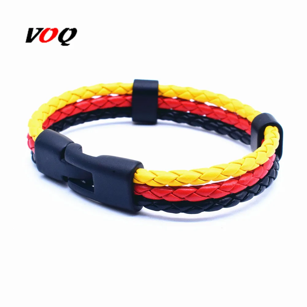 New Arrival National Flag Bracelet Men Women Rope Handmade Braided Leather Bracelet Black Buckle Wristband Jewelry Armband Heren
New Arrival National Flag Bracelet Men Women Rope Handmade Braided Leather Bracelet Black Buckle Wristband Jewelry Armband Heren