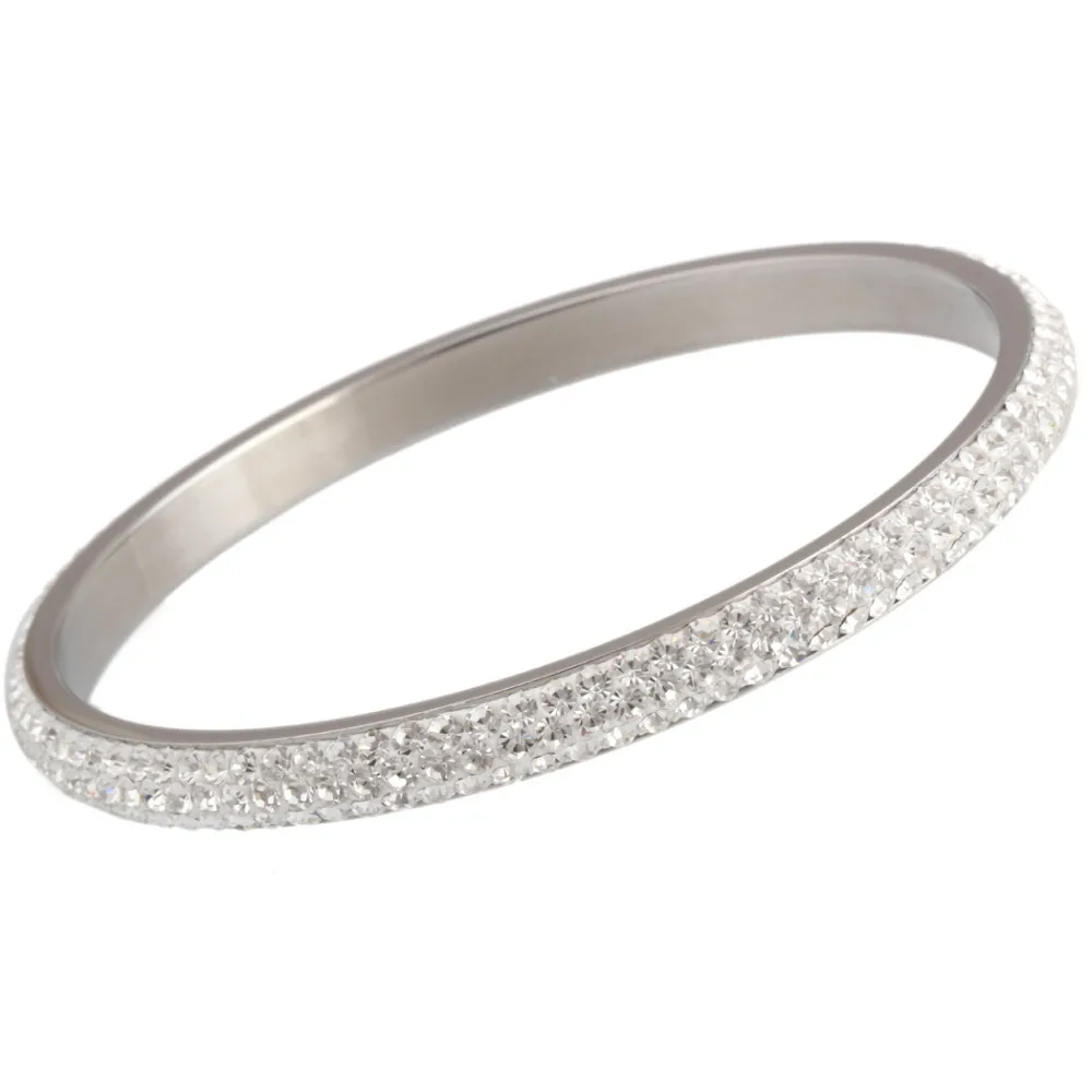 Free Shipping Fashion Three Row Crystal Pave Bangles For Women High Quality Stainless Steel Jewelry Wholesale Bracelet Bangle
Free Shipping Fashion Three Row Crystal Pave Bangles For Women High Quality Stainless Steel Jewelry Wholesale Bracelet Bangle