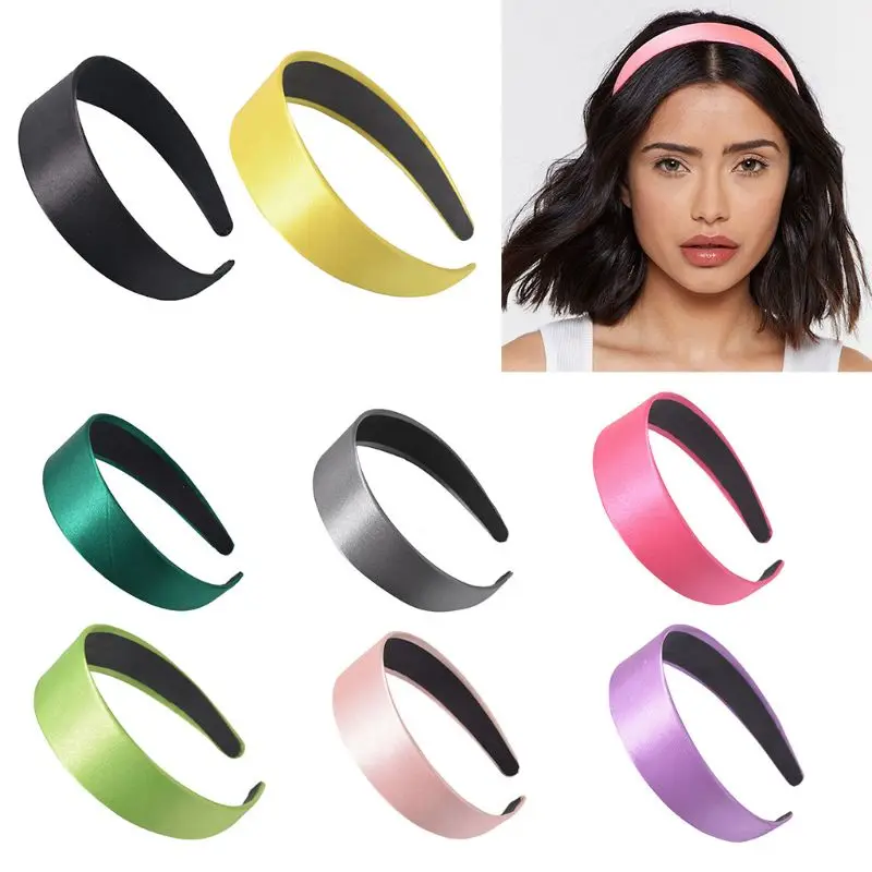 Retro Simple Plastic Wide Headband Imitation Silk Shimmer Candy Color Hair Hoop Women Bohemian DIY Covered Hair Accessories
Retro Simple Plastic Wide Headband Imitation Silk Shimmer Candy Color Hair Hoop Women Bohemian DIY Covered Hair Accessories
