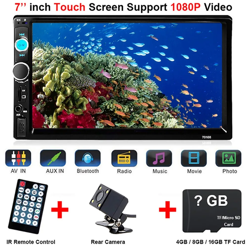 7" Touch Screen auto Audio Stereo Bluetooth Support Rear View Camera Remote Control Car radio Cassette Recorder Autoradio 2 din
7" Touch Screen auto Audio Stereo Bluetooth Support Rear View Camera Remote Control Car radio Cassette Recorder Autoradio 2 din