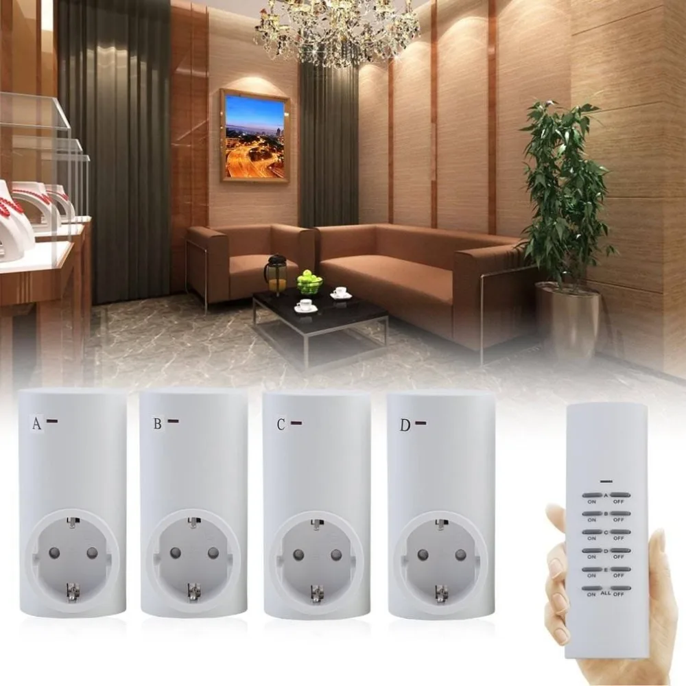 Wireless Smart Remote Control Socket Home Light Switch Plug 50Hz 10A 2300W 433.93 MHz Power Outlet Socket EU Plug
Wireless Smart Remote Control Socket Home Light Switch Plug 50Hz 10A 2300W 433.93 MHz Power Outlet Socket EU Plug