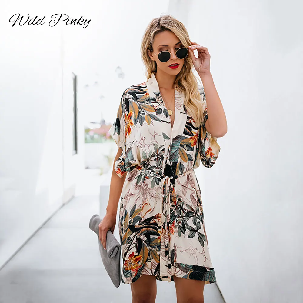 WildPinky Floral Print Mini Dress Women Summer Patchwork waist Sashes Short Sleeve V neck Sexy Dress Elegant Short Dress loose
WildPinky Floral Print Mini Dress Women Summer Patchwork waist Sashes Short Sleeve V neck Sexy Dress Elegant Short Dress loose