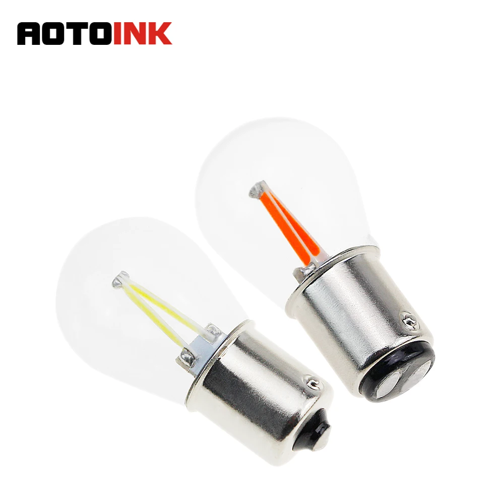 AOTOINK 2pcs Car P21w 1156 ba15s LED filament Bulb 7506 1157 bay15d P21/5W Brake Lights Reverse Lamp S25 Turn Signal light CA
AOTOINK 2pcs Car P21w 1156 ba15s LED filament Bulb 7506 1157 bay15d P21/5W Brake Lights Reverse Lamp S25 Turn Signal light CA