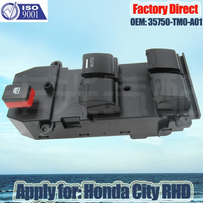 Factory Direct Auto Power Window Master Control Switch Apply for Honda City Right Driver Side 35750-TM0-A01/35750TM0A01 22Pins
Factory Direct Auto Power Window Master Control Switch Apply for Honda City Right Driver Side 35750-TM0-A01/35750TM0A01 22Pins