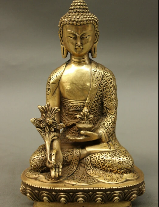 JP S0610 Tibet Brass Buddhism Shakyamuni Joss Dragon Phoenix Robe Medicine Buddha Statue Discount 35%
JP S0610 Tibet Brass Buddhism Shakyamuni Joss Dragon Phoenix Robe Medicine Buddha Statue Discount 35%
