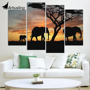 4 Piece Canvas Painting Afrika Savanna Elephant HD Printed Canvas Art Wall Art Home Decor Poster Pictures for Living Room XA141B
4 Piece Canvas Painting Afrika Savanna Elephant HD Printed Canvas Art Wall Art Home Decor Poster Pictures for Living Room XA141B