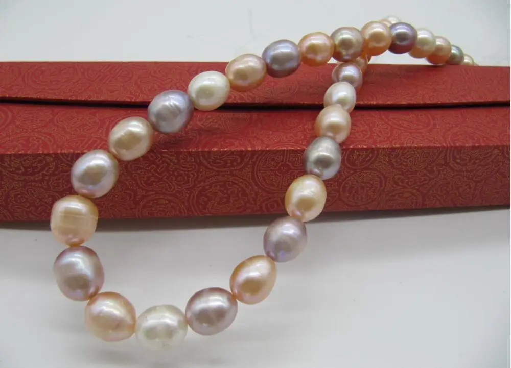 Genuine Natural AAA12-10mmMulti-Color BaroqueSouthSea Pearl Necklace 18"925silver
Genuine Natural AAA12-10mmMulti-Color BaroqueSouthSea Pearl Necklace 18"925silver