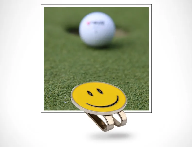Гольф Кепка клип мяч для гольфа маркер со смайликом спорта и на открытом воздухе