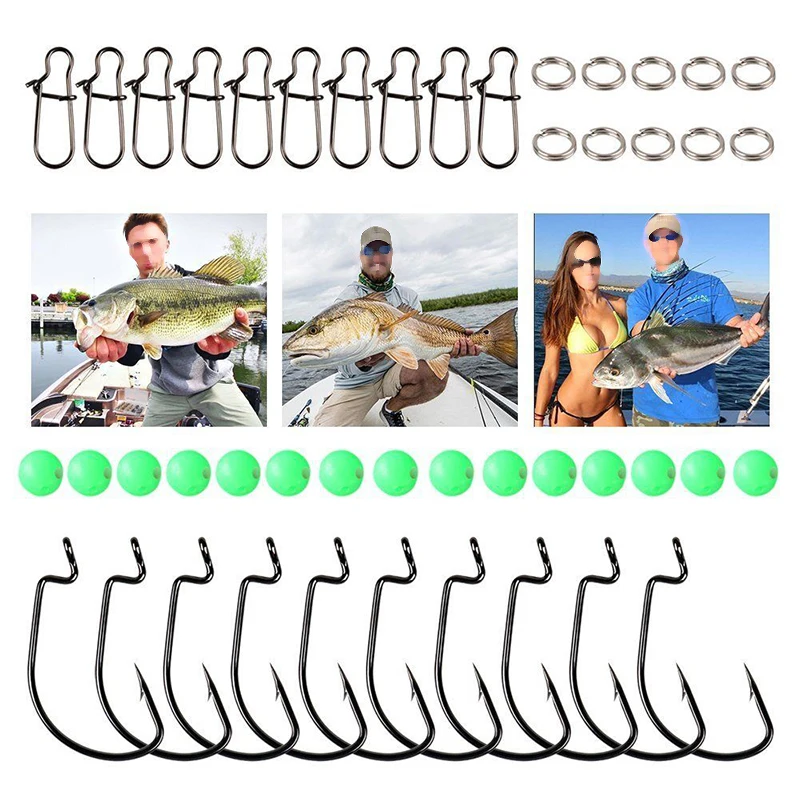Fishing Fish Tackle Kit Sinkers Weights Hook Swivel Connector Portable High quality Set Ring Kit Useful
Fishing Fish Tackle Kit Sinkers Weights Hook Swivel Connector Portable High quality Set Ring Kit Useful