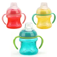 Learn Feeding Drinking Water Straw Handle Bottle mamadeira Sippy Training Cup Baby Feeding Cup 280ML image