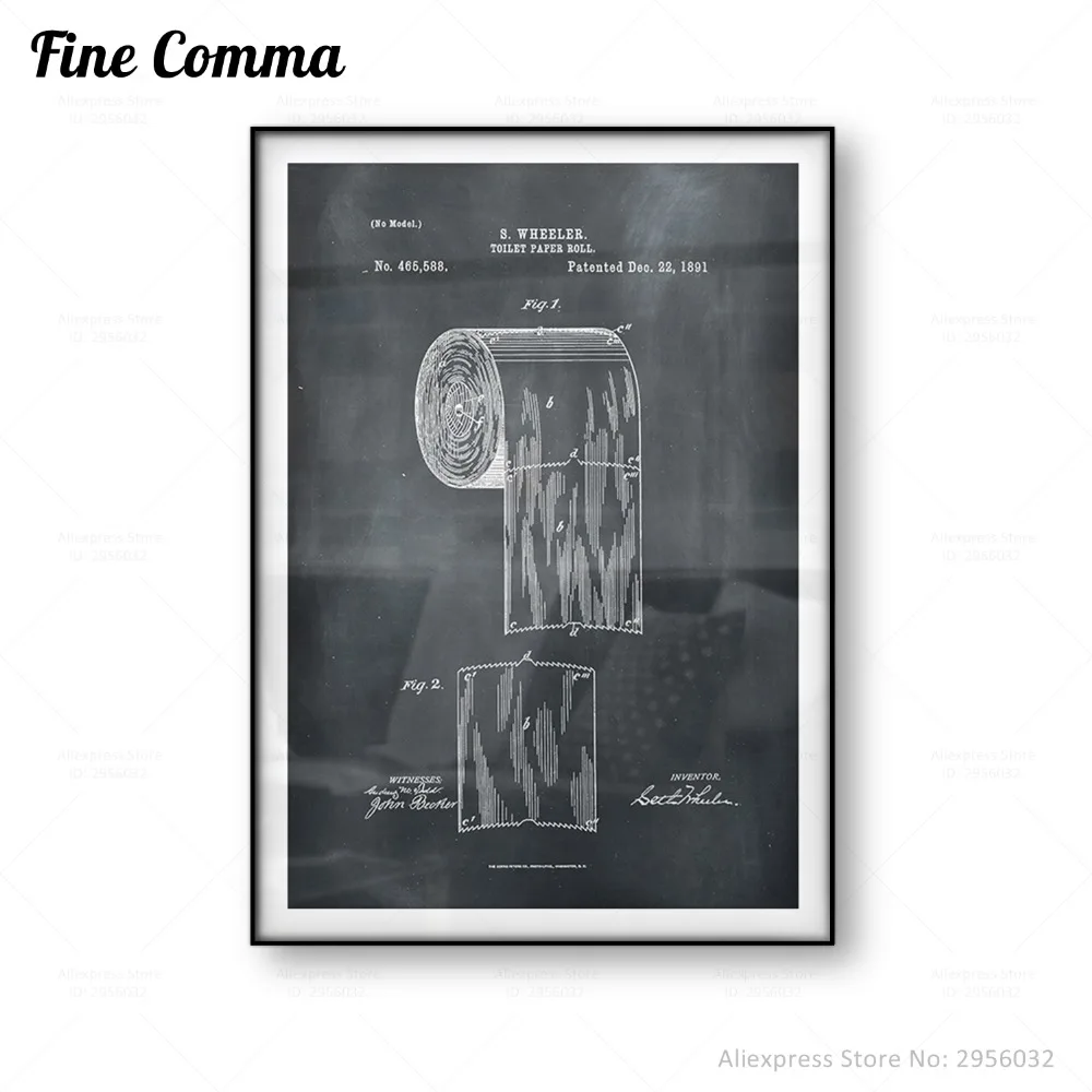 Toilet Paper Vintage Patent Art Canvas Print Poster Bathroom Restroom Wall Art Decor Nordic Home Decoration Retro Picture Gift 
Toilet Paper Vintage Patent Art Canvas Print Poster Bathroom Restroom Wall Art Decor Nordic Home Decoration Retro Picture Gift