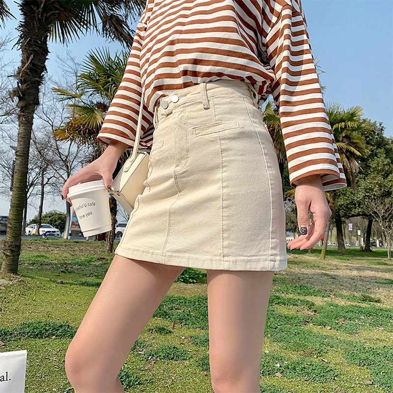Streetwear Women Bodycon Pencil Jeans Skirt Casual High Waist Sheath Female Denim Skirt Summer Basic Mini Skirt 2019
Streetwear Women Bodycon Pencil Jeans Skirt Casual High Waist Sheath Female Denim Skirt Summer Basic Mini Skirt 2019