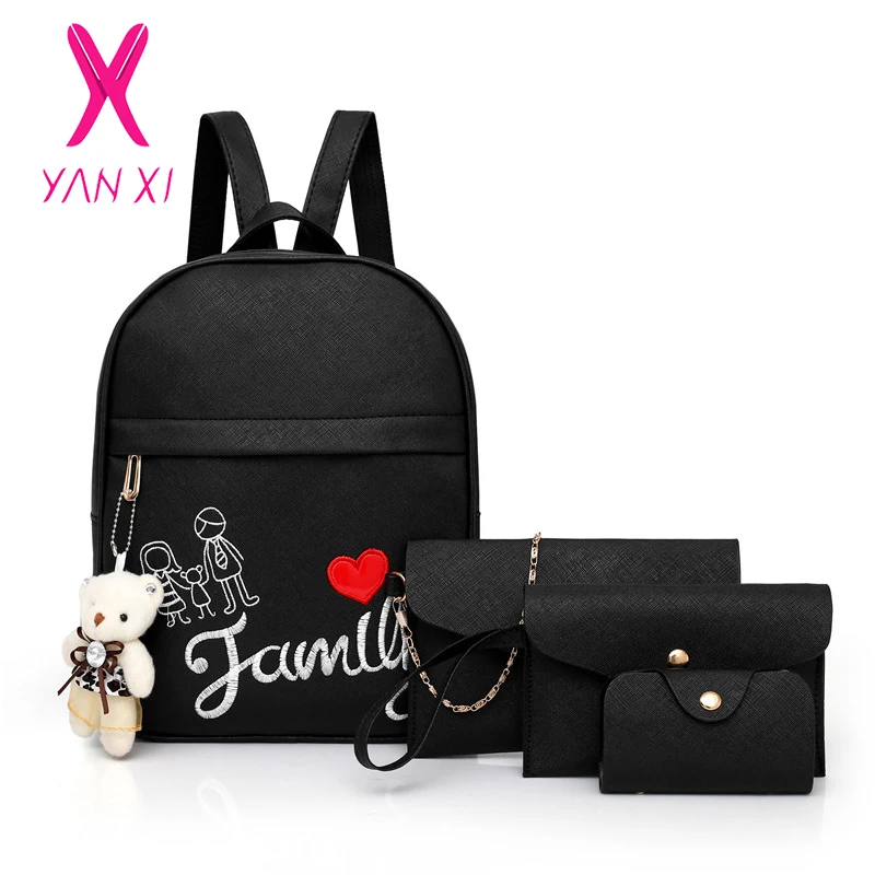New Women Backpack Schoolbag for Teenager Girls High Quality Backpack Female Shoulder Crossbody Bag Purse for 4Pcs/Set GG
New Women Backpack Schoolbag for Teenager Girls High Quality Backpack Female Shoulder Crossbody Bag Purse for 4Pcs/Set GG