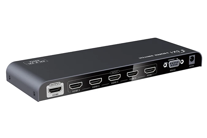 10pcs/Lot 5x1 HDMI Switch with 4Kx2K@60Hz, HDMI 5-input 1-output,5 to 1 HDMI video converter, With RS232 port,Free shipping
10pcs/Lot 5x1 HDMI Switch with 4Kx2K@60Hz, HDMI 5-input 1-output,5 to 1 HDMI video converter, With RS232 port,Free shipping