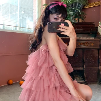 Pink Layer Cake Dresses Wrapped with Chest Dresses and Fairy Women Dress 2019 Mesh Ball Gown Above Knee, Mini Summer Dress
Pink Layer Cake Dresses Wrapped with Chest Dresses and Fairy Women Dress 2019 Mesh Ball Gown Above Knee, Mini Summer Dress