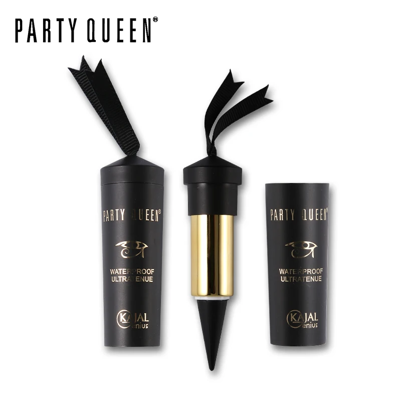 

Party Queen Black Gel Eyeliner Pencil Waterproof Kajal-Kohl Ultra Solid Thick Eye Liner Stick Makeup Smooth Smoky Cat Eyes Liner