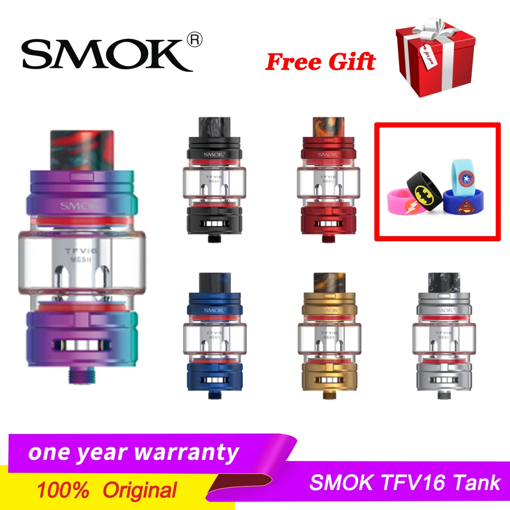 Original SMOK TFV16 Tank 9ml Electronic Cigarette Atomizer 510 thread New TFV16 Mesh Coil Vaporizer VS TFV12 Prince Tank Vape
Original SMOK TFV16 Tank 9ml Electronic Cigarette Atomizer 510 thread New TFV16 Mesh Coil Vaporizer VS TFV12 Prince Tank Vape