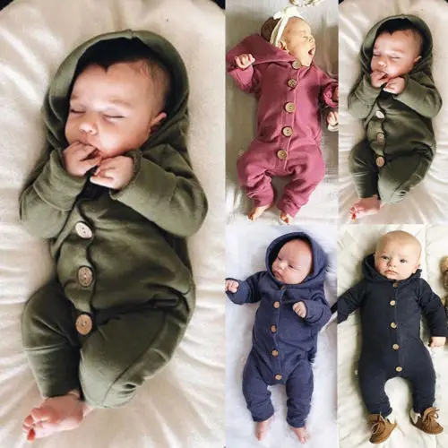 Cute Baby Kids Boys Girls Infant Hooded Romper Jumpsuit Soild Army Green with Single Breasted Clothes Outfits
Cute Baby Kids Boys Girls Infant Hooded Romper Jumpsuit Soild Army Green with Single Breasted Clothes Outfits