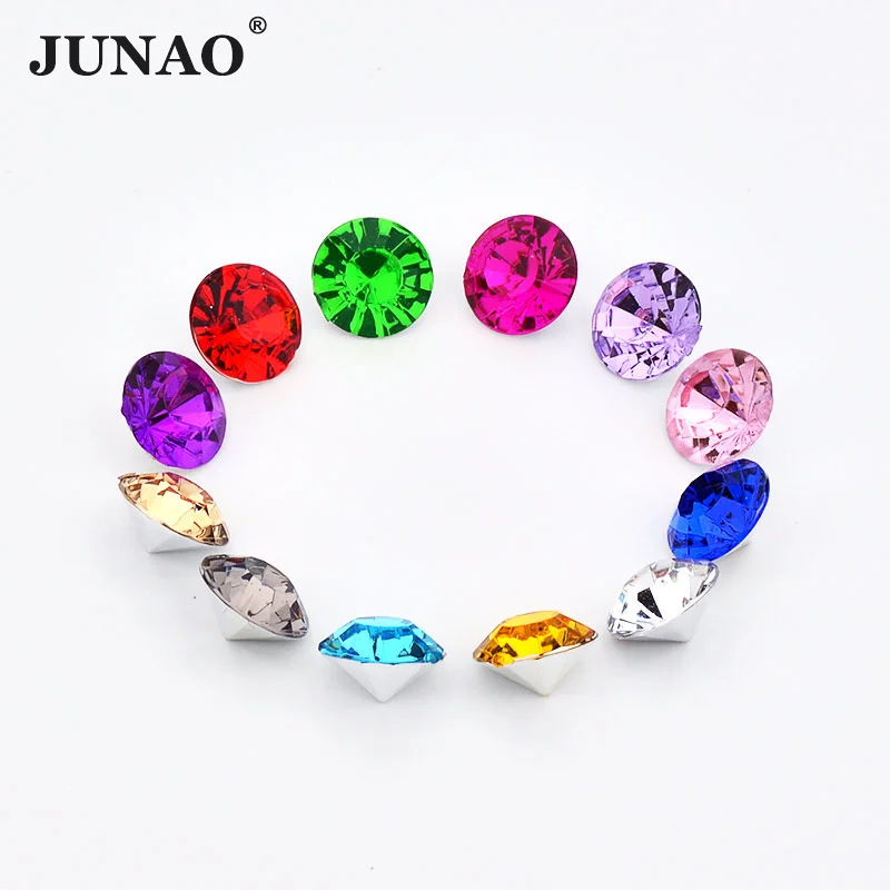 JUNAO 10mm Mix Color Pointback Acrylic Rhinestones Applique Round Clear AB Crystal Stones Non Sewing Beads For DIY Jewelry Dress
JUNAO 10mm Mix Color Pointback Acrylic Rhinestones Applique Round Clear AB Crystal Stones Non Sewing Beads For DIY Jewelry Dress