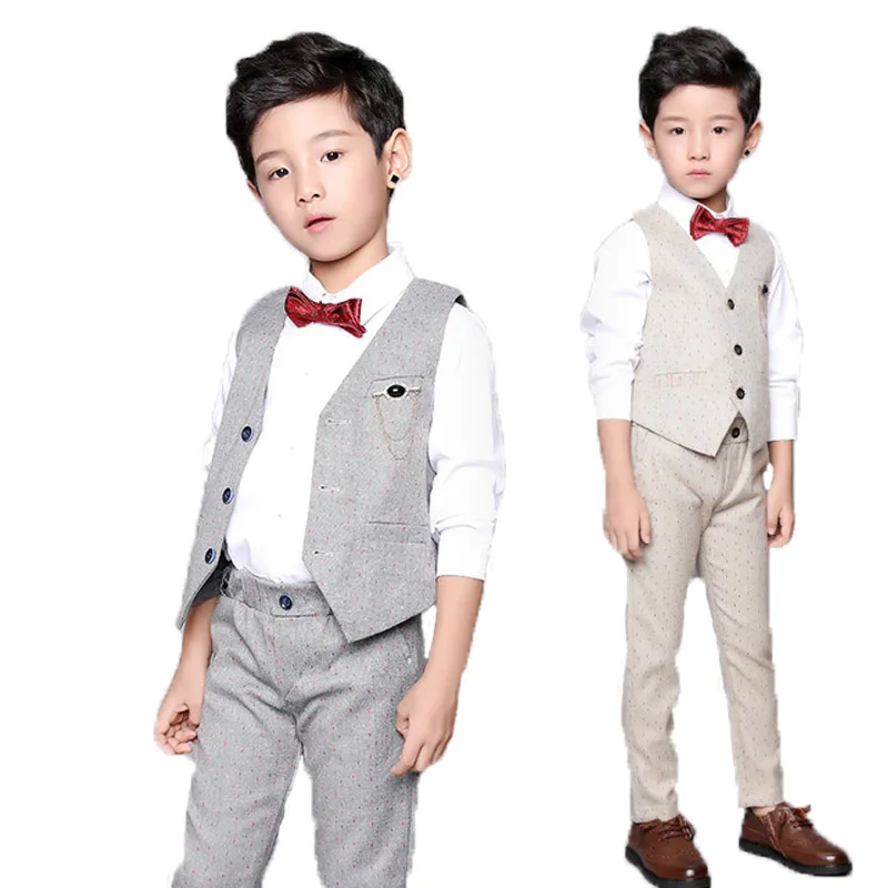 2019 Spring Autumn Children Vest Pants Clothing Sets Kids Performance Suits Boys Gentleman Fashion Wedding Formal Clothes Sets
2019 Spring Autumn Children Vest Pants Clothing Sets Kids Performance Suits Boys Gentleman Fashion Wedding Formal Clothes Sets