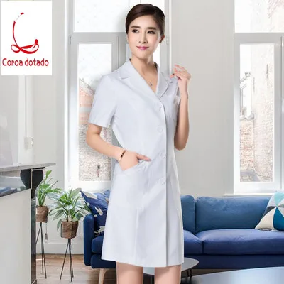 Nurses wear white coat, short sleeves, spring and summer medical plastic surgeon, pharmacy uniform, lab coat, beautician
Nurses wear white coat, short sleeves, spring and summer medical plastic surgeon, pharmacy uniform, lab coat, beautician