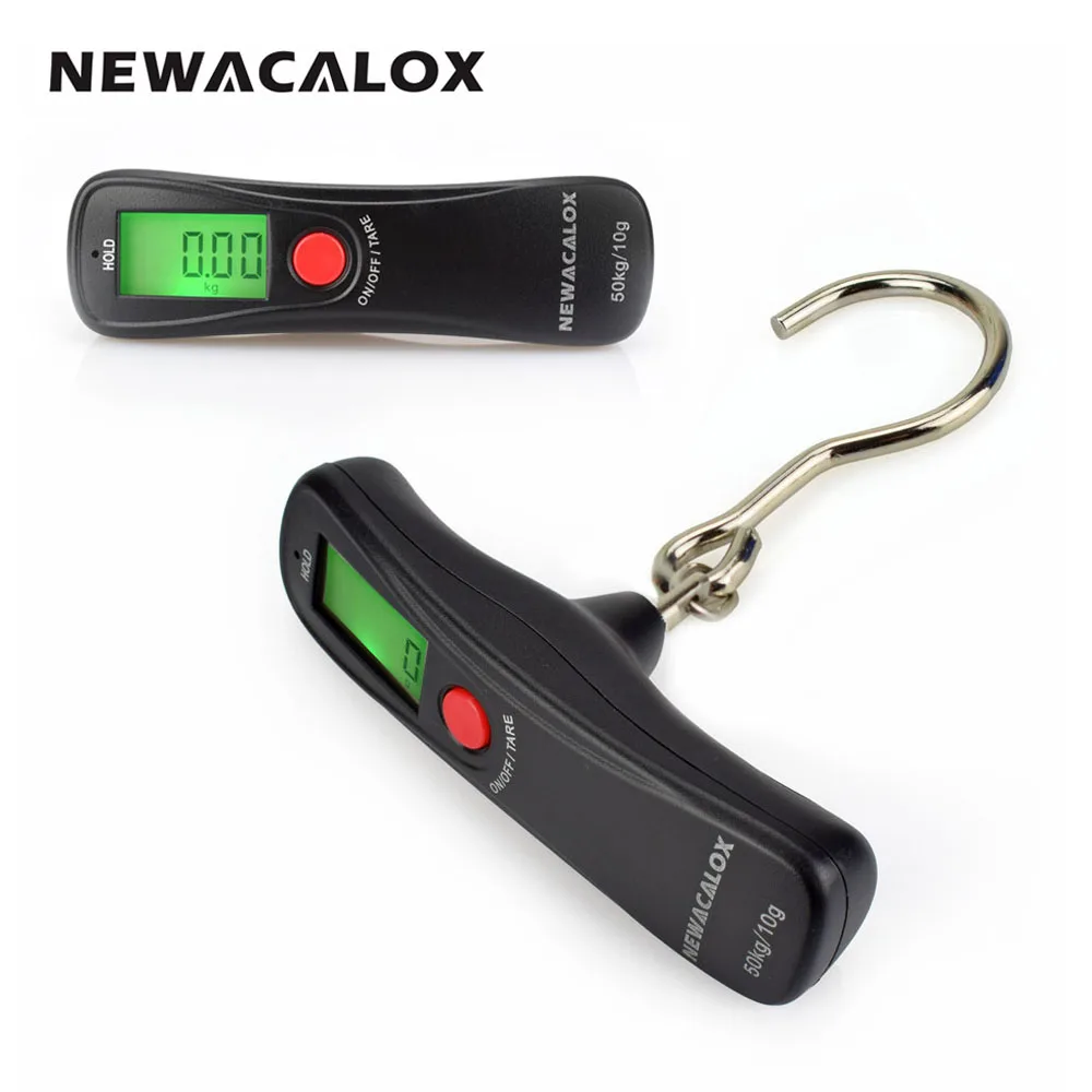 Image 50kg x 10g mini portable electronic scale weight luggage scale digital travel hanging hook scale