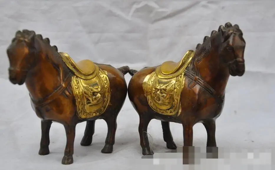 S1193 Chinese FengShui Bronze Gold gilt zodiac Horse animal beast Pair Success Statue discount 30% (C0324)
S1193 Chinese FengShui Bronze Gold gilt zodiac Horse animal beast Pair Success Statue discount 30% (C0324)