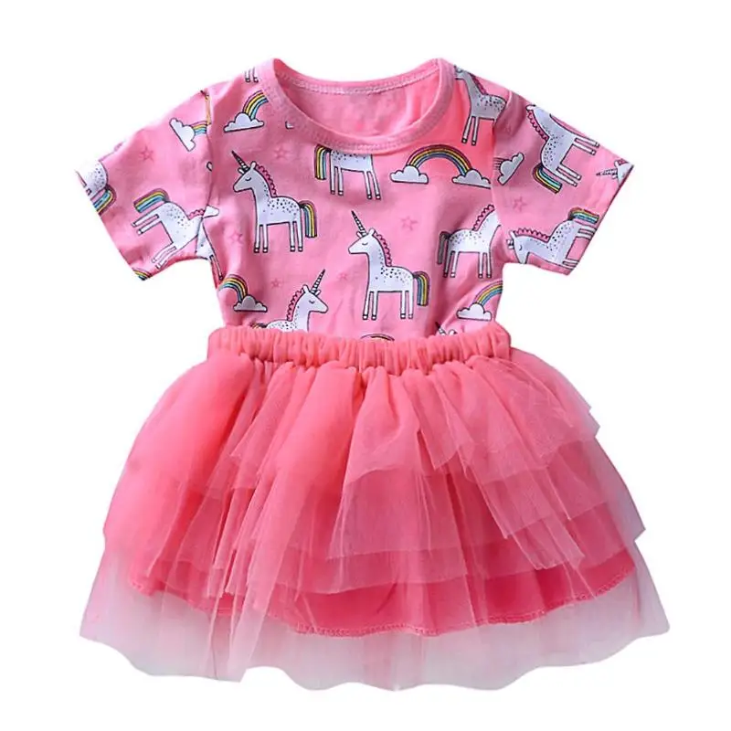 Girls Baby Summer Dress Fashion Cartoon Animal Print Short Sleeve O-Neck Gauze Stitching Dress Infant Girls Summer Clothes
Girls Baby Summer Dress Fashion Cartoon Animal Print Short Sleeve O-Neck Gauze Stitching Dress Infant Girls Summer Clothes