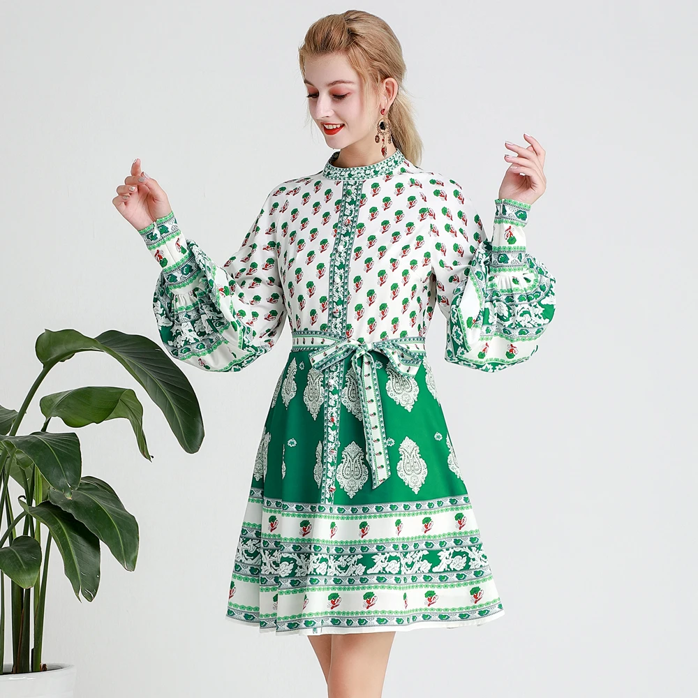 Red RoosaRosee Women Vintage Autumn Dress Green Flower Print Mini Dress Long Lantern Sleeve Dresses Gorgeous Party Vestidos Robe
Red RoosaRosee Women Vintage Autumn Dress Green Flower Print Mini Dress Long Lantern Sleeve Dresses Gorgeous Party Vestidos Robe