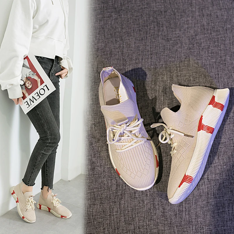 2019 New Fashion Lady Spring Mesh Breathable Sneakers Flyknit Shoes Women Med Heel Casual Shoes Brand Shallow Female Solid Shoes
2019 New Fashion Lady Spring Mesh Breathable Sneakers Flyknit Shoes Women Med Heel Casual Shoes Brand Shallow Female Solid Shoes