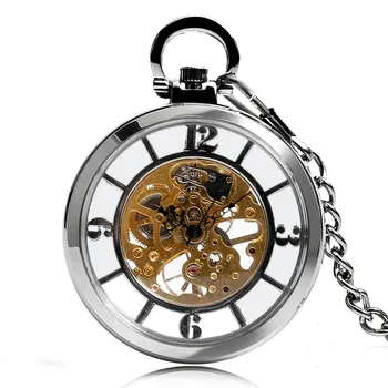 Luxury Silver Pocket Watch Women Fob Elegant Casual Transparent Vintage Hand-winding Trendy Windup Skeleton Mechanical Gift
Luxury Silver Pocket Watch Women Fob Elegant Casual Transparent Vintage Hand-winding Trendy Windup Skeleton Mechanical Gift