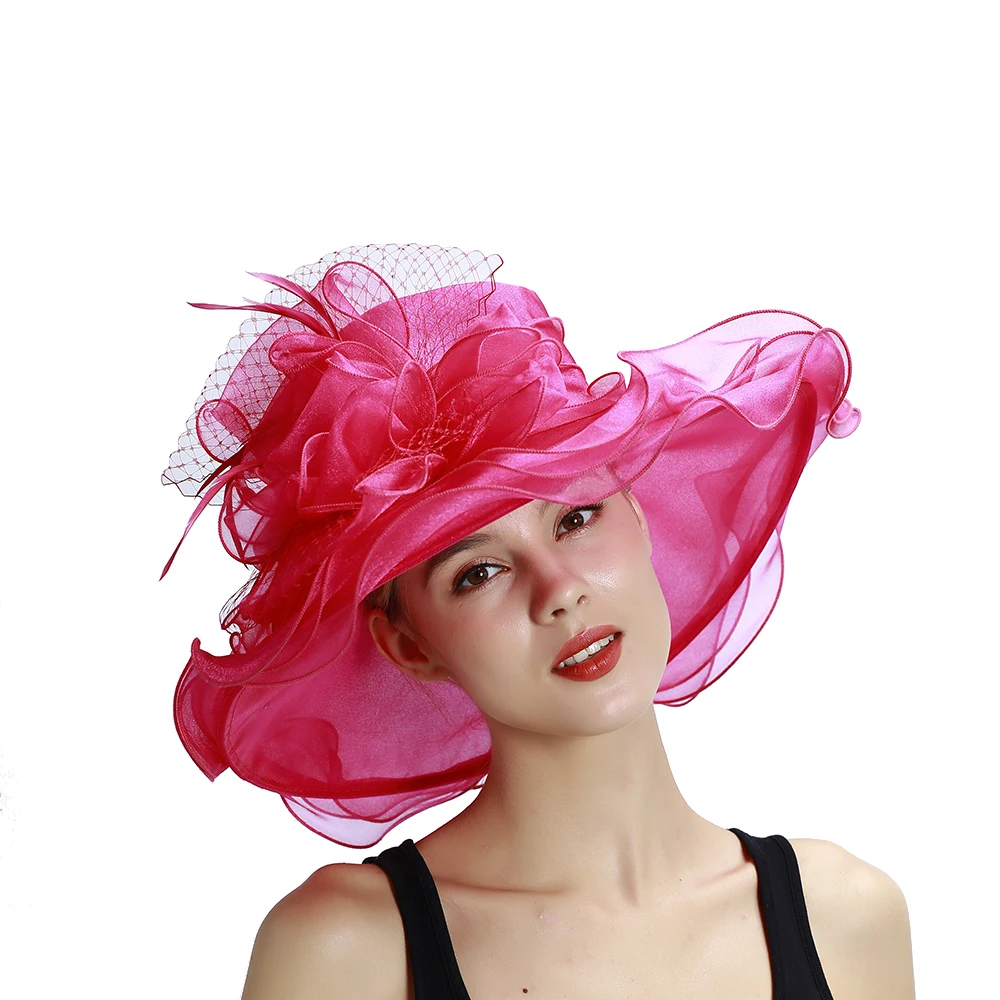 Kentucky Derby Hat Organza Derdy Hat with Net Feathers & Ruffle Bridal Hats for Ladies S10-3190
Kentucky Derby Hat Organza Derdy Hat with Net Feathers & Ruffle Bridal Hats for Ladies S10-3190