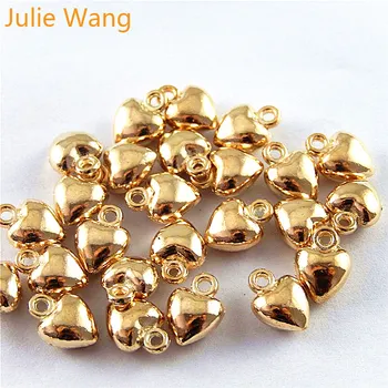 Julie Wang 10-50PCS KC Gold Trendy Heart Shape Small Beads For Charms Bracelet Necklace Pendant Fashion Jewelry Making Accessory
Julie Wang 10-50PCS KC Gold Trendy Heart Shape Small Beads For Charms Bracelet Necklace Pendant Fashion Jewelry Making Accessory