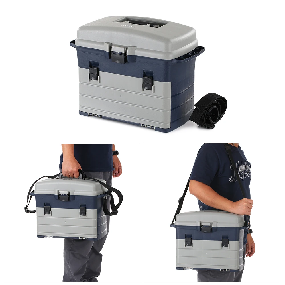 Lixada Spacious Fishing Tackle Box Lures Baits Accessory Sea Boat Fishing Box Case with Three Trays
Lixada Spacious Fishing Tackle Box Lures Baits Accessory Sea Boat Fishing Box Case with Three Trays