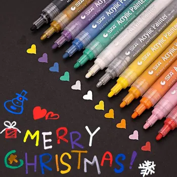 Acrylic Paint Markers,Widely used Medium Point Art Permanent Paint Pens,Glass Painting Writing,Porcelain, Wood,12 Color/Pack
Acrylic Paint Markers,Widely used Medium Point Art Permanent Paint Pens,Glass Painting Writing,Porcelain, Wood,12 Color/Pack