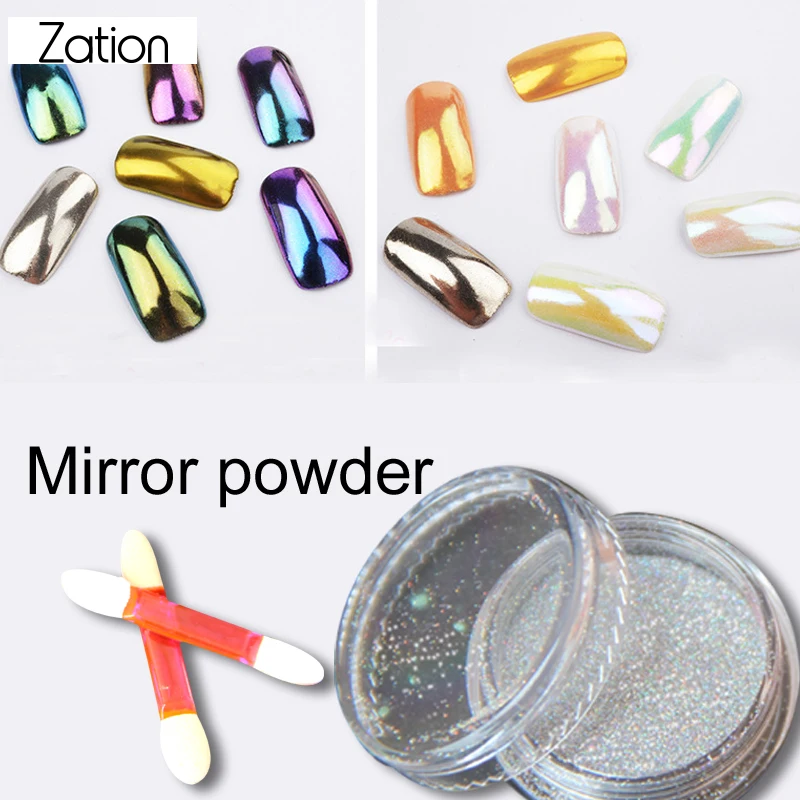Zation Charming Nail Art Decorations Shiny Nail Glitter Powder Mirror Effect Chrome Pigment Manicure 1Box 6 Colors for Choose
Zation Charming Nail Art Decorations Shiny Nail Glitter Powder Mirror Effect Chrome Pigment Manicure 1Box 6 Colors for Choose