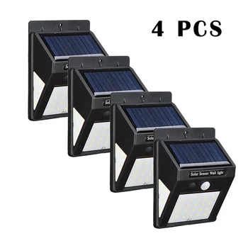 4 Pack 30 LED Solar Powered Wall Lamp Light Outdoor PIR Motion Sensor Waterproof IP65 Lights Garden Path Security Night Lights
4 Pack 30 LED Solar Powered Wall Lamp Light Outdoor PIR Motion Sensor Waterproof IP65 Lights Garden Path Security Night Lights