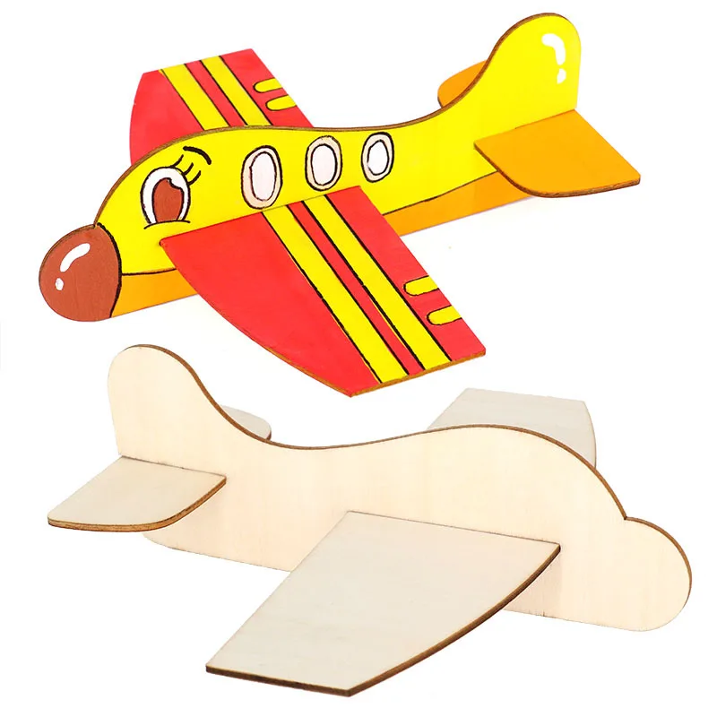 Blank wooden insert puzzle plane DIY toy model kindergarten children's painting graffiti material educational toys
Blank wooden insert puzzle plane DIY toy model kindergarten children's painting graffiti material educational toys