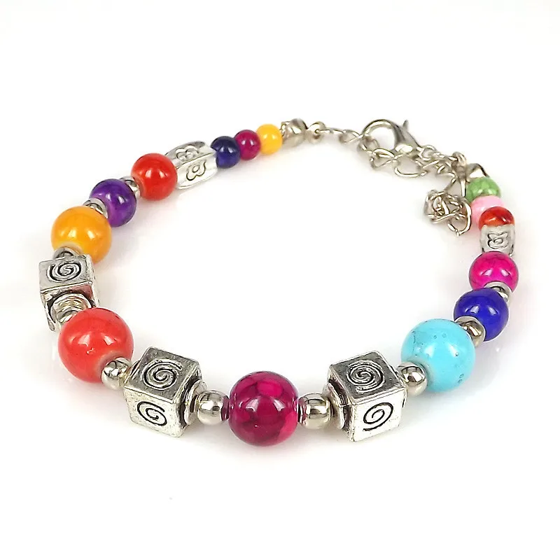 Lusion Brand Tibet Ethnic Simple Square Beads Bracelet For Woman Accessories Bijoux Fashion Collar Charms bracelets & bangles
Lusion Brand Tibet Ethnic Simple Square Beads Bracelet For Woman Accessories Bijoux Fashion Collar Charms bracelets & bangles