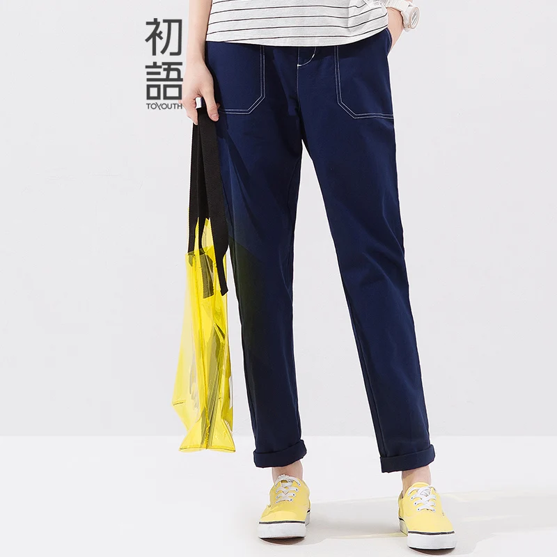 Toyouth Trousers Women 2018 Autumn Casual Solid Color Straight Cotton Pants With Pockets Lady Loose Trousers
Toyouth Trousers Women 2018 Autumn Casual Solid Color Straight Cotton Pants With Pockets Lady Loose Trousers