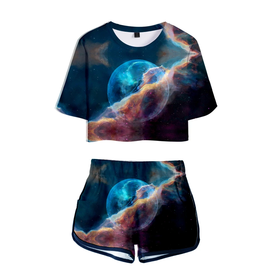 LUCKYFRIDAYF Star Sky 2018 3D Summer Shorts And T-shirts Suicide Squad Women Two Piece Sets Fashion Print Crop Top Clothes 2XL
LUCKYFRIDAYF Star Sky 2018 3D Summer Shorts And T-shirts Suicide Squad Women Two Piece Sets Fashion Print Crop Top Clothes 2XL