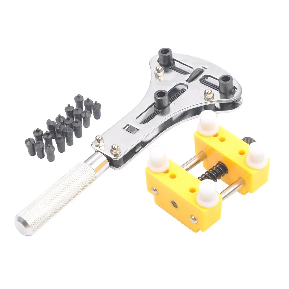 2Pcs Watch Repair Tool Kit Set of Back Opener Wrench and Large Watch Case Movement Holder for Waterproof Watch Free Shipping
2Pcs Watch Repair Tool Kit Set of Back Opener Wrench and Large Watch Case Movement Holder for Waterproof Watch Free Shipping