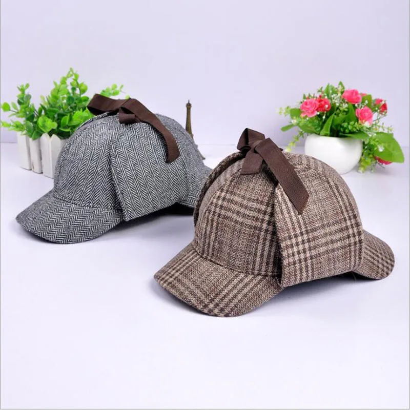 Brand Sherlock Holmes Detective Hat Unisex Accessories Women Mens Winter Berets Ear Flaps Baseball Cap Novel Accessories
Brand Sherlock Holmes Detective Hat Unisex Accessories Women Mens Winter Berets Ear Flaps Baseball Cap Novel Accessories