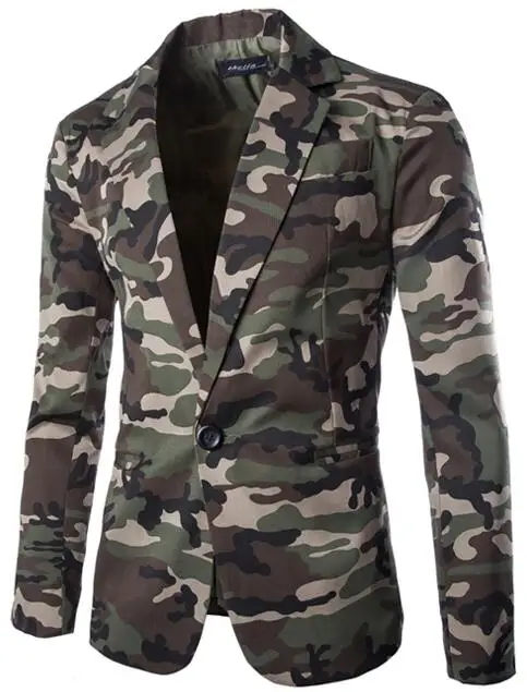 Camouflage Blazer Men 2018 New Arrival Mens Slim Fit Blazer Jacket Amry Stylish Single Button Men Suit Costume Veste Homme
Camouflage Blazer Men 2018 New Arrival Mens Slim Fit Blazer Jacket Amry Stylish Single Button Men Suit Costume Veste Homme