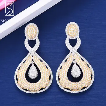 SISCATHY 2019 Luxury Women Bridal Wedding Earring Teardrop Pendant Charms Cubic Zirconia Pierced Dangle Earrings Accessories
SISCATHY 2019 Luxury Women Bridal Wedding Earring Teardrop Pendant Charms Cubic Zirconia Pierced Dangle Earrings Accessories