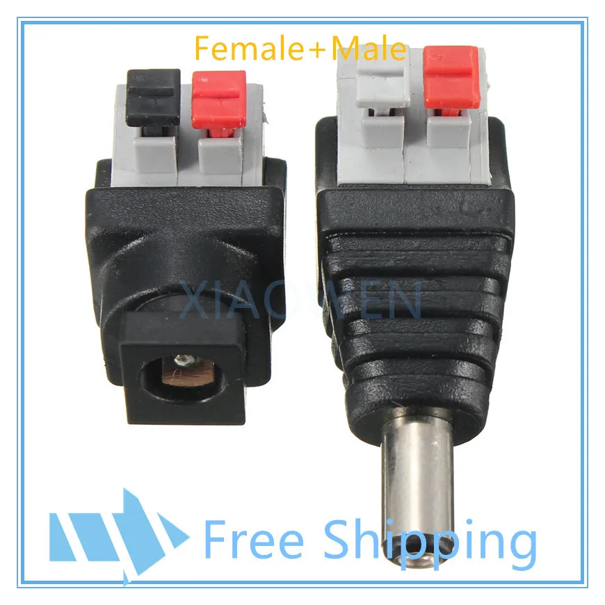 5Pairs Female+Male DC Power Jack Connector Plug Adapter 5.5x2.1mm For 5050 3528 Single Color LED Strip Light for CCTV Camera
5Pairs Female+Male DC Power Jack Connector Plug Adapter 5.5x2.1mm For 5050 3528 Single Color LED Strip Light for CCTV Camera